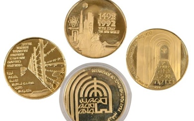 Four State of Israel 18k Gold Coins
