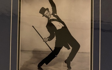 Fred Astaire. Amazing autograph, professionally double mounted below a...