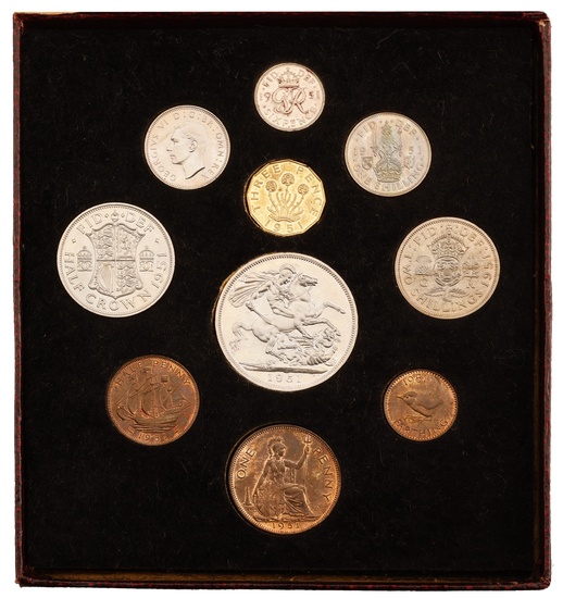 George VI (1936-1952), Proof set, 1951, comprising Crown to Farthing [10]. Brilliant;...