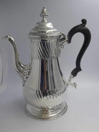 Georgian style baluster Scottish coffee pot, Hamilton & Inch...