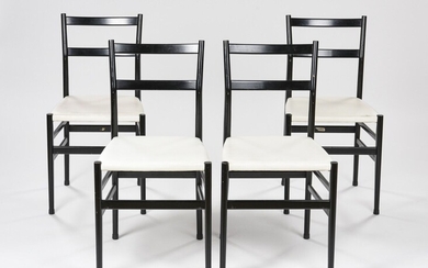 Gio PONTI (1891-1979) Suite de quatre chaises... - Lot 74 - Richard Maison de ventes
