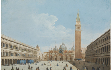 Giuseppe Bernardino Bison (Palmanova 1762-1844 Milan), View of the Piazza San Marco, Venice