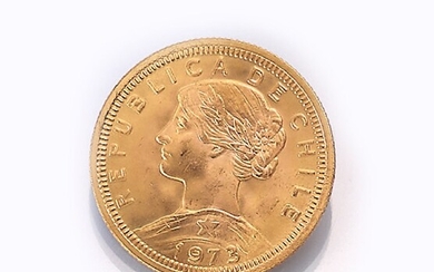 Gold coin, 100 Pesos, Chile, 1973 , Cien...