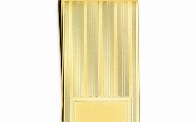 Gold-plated Money Clip with Lines and