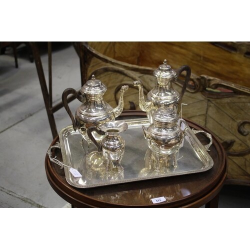 Good quality French Empire style silver plated tea & coffee ...