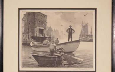 Gordon Hope Grant Print "Fisherman In the Harbor"