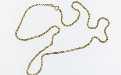 Gouden collier, l. 60 cm.