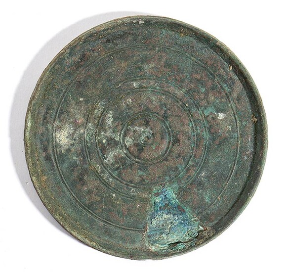 Greek Bronze Mirror, 4th - 3rd century BC; diam. cm...