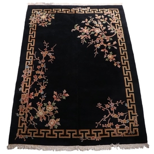 Hand-Knotted Chinese Wool Room Sized Rug