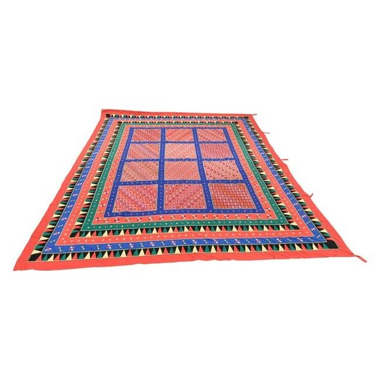 Hmong Embroidered Quilt Top