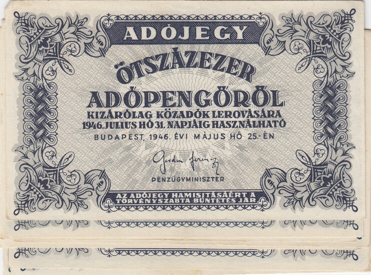 Hungary 500 000 Adopengö 1946 (10)