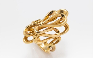 Ilias LALAoUNIS 18ct gold modernist style ring, size N, wt....