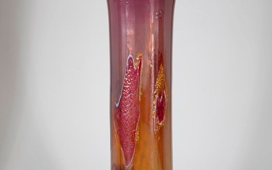 Important vase de marqueterie Daum Frères, Nancy, 1908/09 Verre incolore avec fusions et surmoulages de...