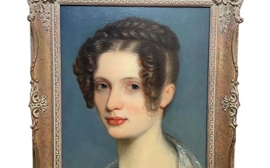 Incredible Early 19th Century Oil Painting Portrait Beautiful Young English Lady
