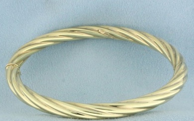 Italian Twist Bangle Bracelet in 14k Yellow Gold