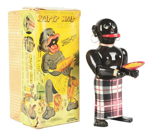 JAPANESE LINEMAR BATTERY-OPERATED NUTTY NIBS TOY.