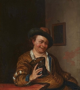 Jan van Mieris, Drinker in an Interior