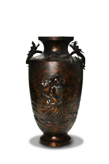 Japanese Bronze Vase, 19th Century