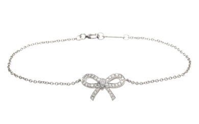 Jewellery Bracelet TIFFANY & CO, bow bracelet, platinum, brilliant c...