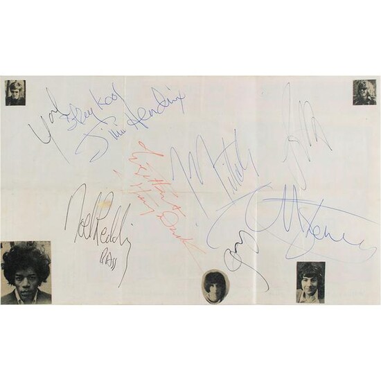 Jimi Hendrix Experience and The Yardbirds Autograph
