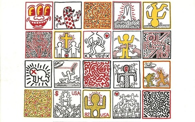 Keith Haring - One Man Show - 1986 Offset Lithograph 33.5" x 39.25"