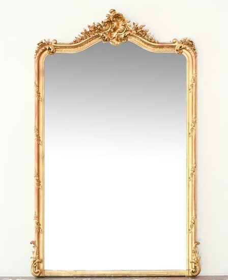 LARGE ANTIQUE WALL MIRROR