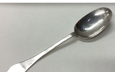 LEWES: A Queen Anne Sussex Provincial silver dog nose spoon....