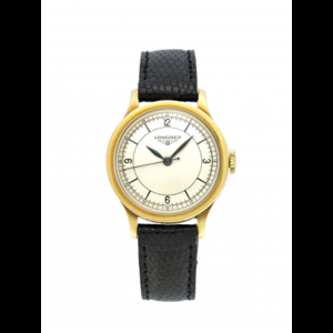 LONGINES Gent's 18K gold wristwatch 1940s Dial, movement and...