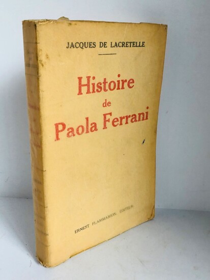 Lacretelle, Jacques de la Cretelle. Histoire... - Lot 74 - Villanfray & Associés