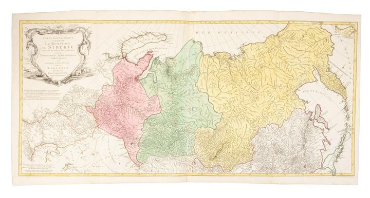 Large map of Siberia c.1740