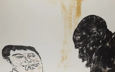 Leon Golub, American 1922-2004, Encounter, 1986;lithograph in colours on Arches paper, signed,...