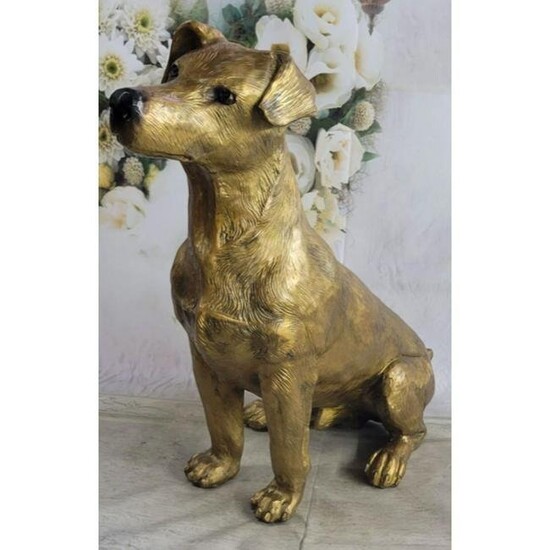 Life Size Jack Russel Terrier Bronze Sculpture