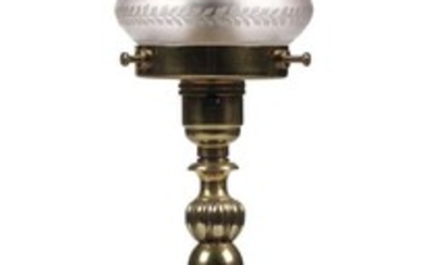 Lighting. Art Nouveau brass table lamp
