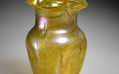 Loetz (attrib.) large art glass vase, ex Sotheby's