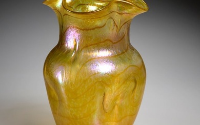 Loetz (attrib.) large art glass vase, ex Sotheby's