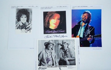 Lot of (4) Country Music Autographs W/COAs