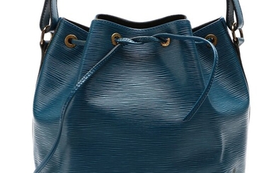 Louis Vuitton Noé Bucket Bag in Toledo Blue Epi and Smooth Leather