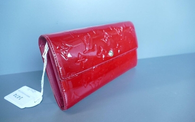 Louis Vuitton patent leather candy apple wallet with box