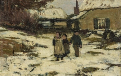 (-), Louis van Soest (1867-1948) Sneeuwlandschapje (Little Snowy...