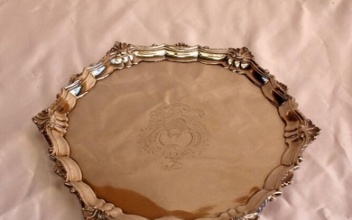 MAGNIFICENT ENGLISH 1834 STERLING SILVER SALVER JOHN WRANGHAM & WILLIAM MOULSON