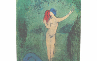 MARC CHAGALL'S MASTERFULLY ILLUSTRATED EDITION OF LONGUS' DAPHNIS ET CHLOE IN 1977.