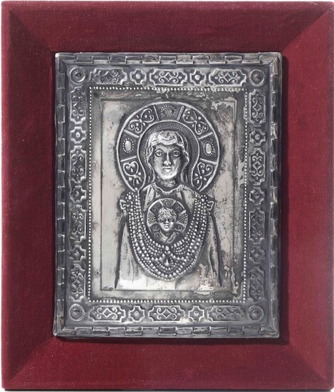 Madonna. Lastra in argento Argenteria artistica veneta del XX secolo, Argentiere G. Marchiori Vicenza