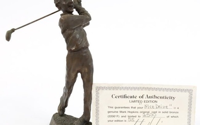 Mark Hopkins "Nice Drive" Bronze Golf Sculpture