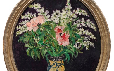 Mary Heilmann-Stuck (1896 Munich - 1961 ebenda) Nature morte aux fleurs Arrangé dans un vase...