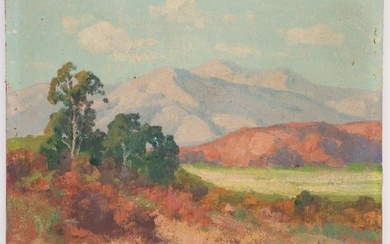 Maurice Braun Oil on Board California Landscape