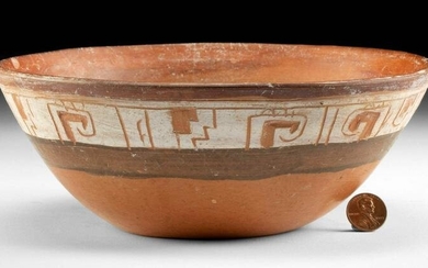 Maya Polychrome Bowl Sgraffito Glyphs, ex-Schmitt