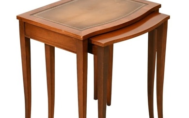 Mid 20th C. Carved Mahogany Nesting Tables