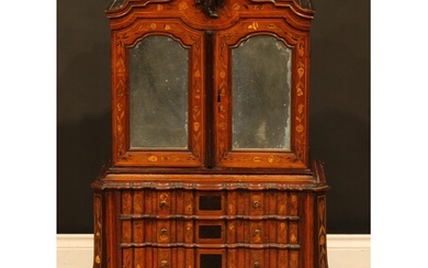 Miniature Furniture - an unusual 19th century Dutch marquetr...