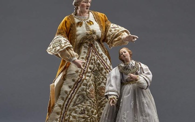 Mutter Anna und Maria als Figurinen. Köpfe, Arme...