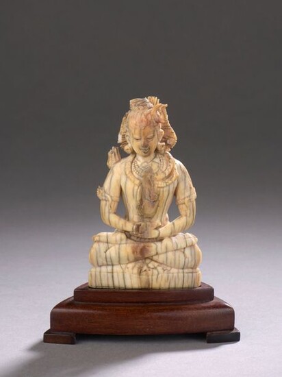 NÉPAL - XVIe/XVIIe siècle Statuette de bouddha...